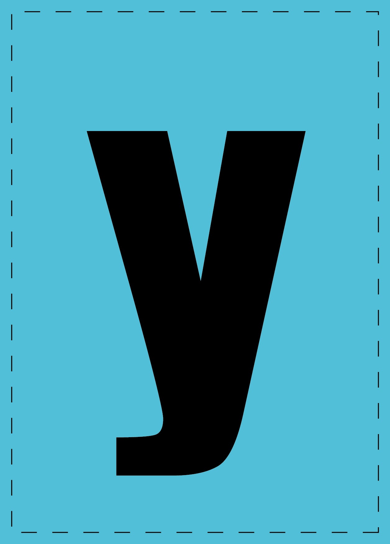 Letter y adhesive letters and number stickers black font blue background ES-BKPVC-Y-50