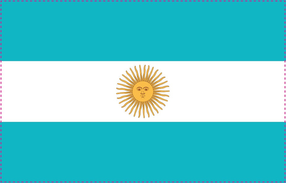 Sticker flag of Argentina 5-60cm Weatherproof ES-FL-ARG