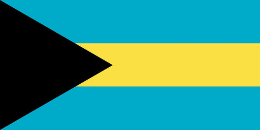 Sticker flag of Bahamas 5-60cm Weatherproof ES-FL-BAH