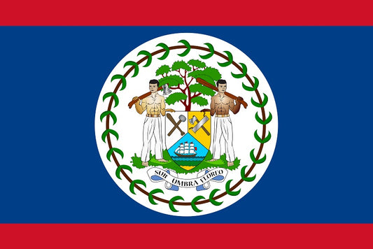 Sticker flag of Belize 5-60cm Weatherproof ES-FL-BEL