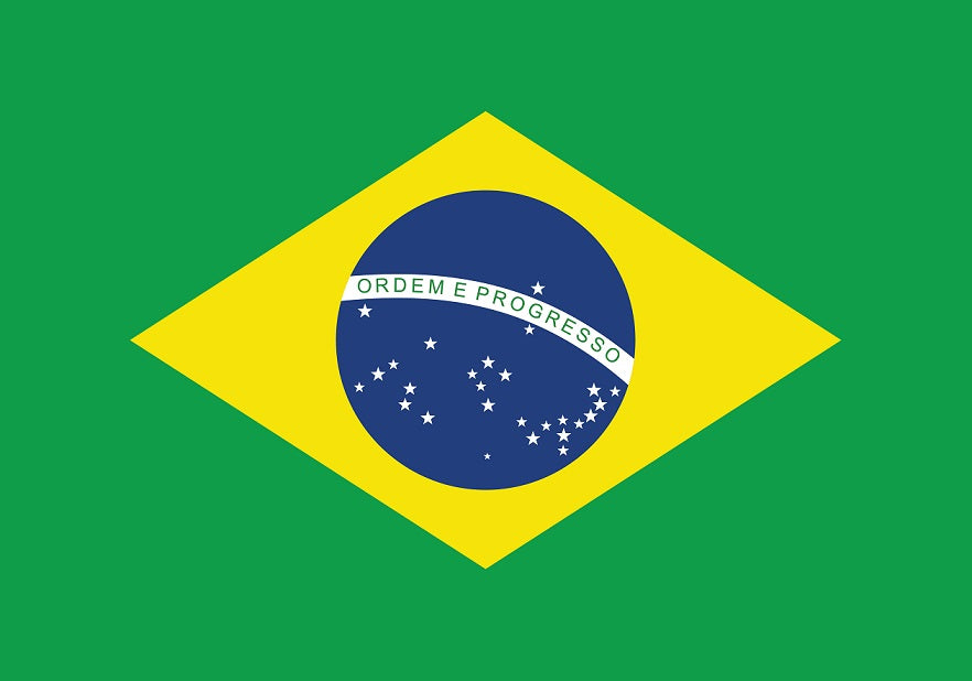 Sticker flag of Brazil 5-60cm Weatherproof ES-FL-BRA