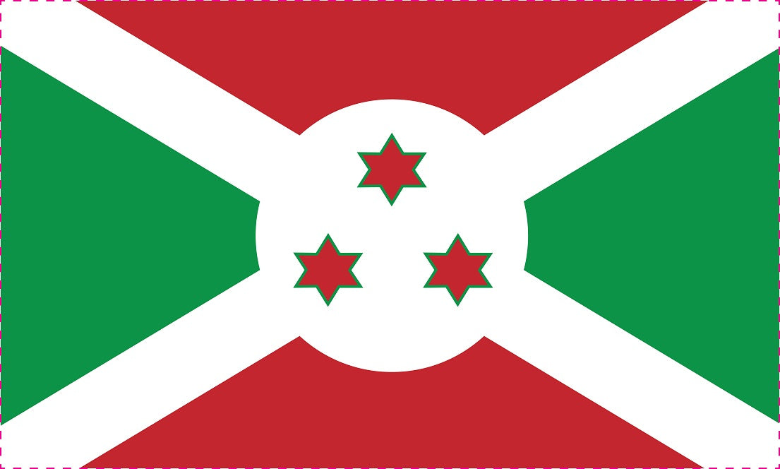 Sticker flag of Burundi 5-60cm Weatherproof ES-FL-BRD