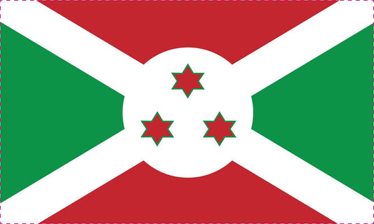 Sticker flag of Burundi 5-60cm Weatherproof ES-FL-BRD