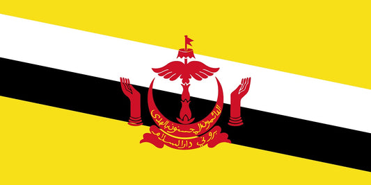 Sticker flag of Brunei 5-60cm Weatherproof ES-FL-BRN