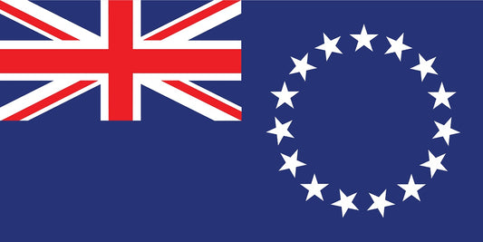 Sticker flag of Cook Islands 5-60cm Weatherproof ES-FL-COO