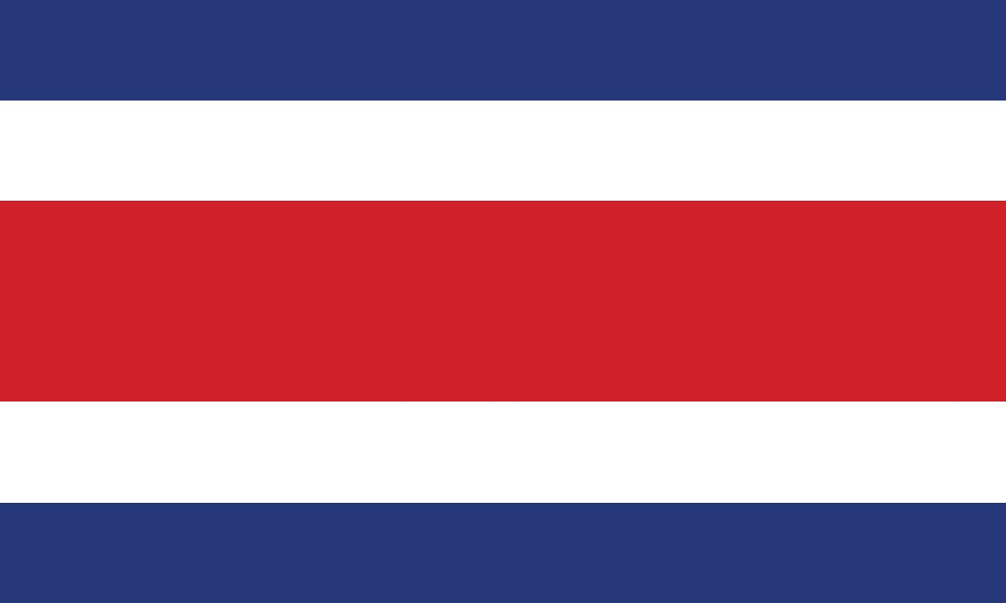 Sticker flag of Costa Rica 5-60cm Weatherproof ES-FL-COS