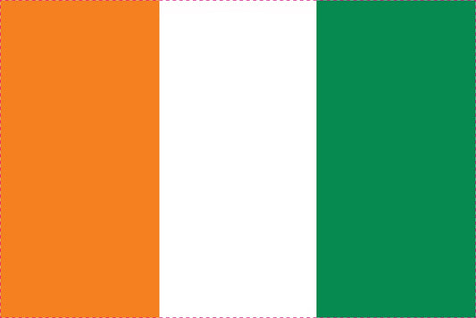 Sticker flag Republic of Ivory Coast from 5-60cm Weatherproof ES-FL-ELF