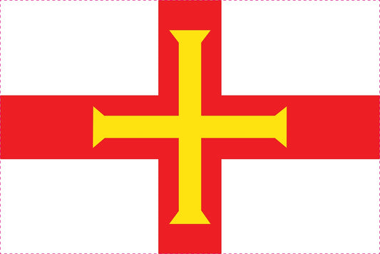 Sticker flag of Guernsey 5-60cm Weatherproof ES-FL-GUE