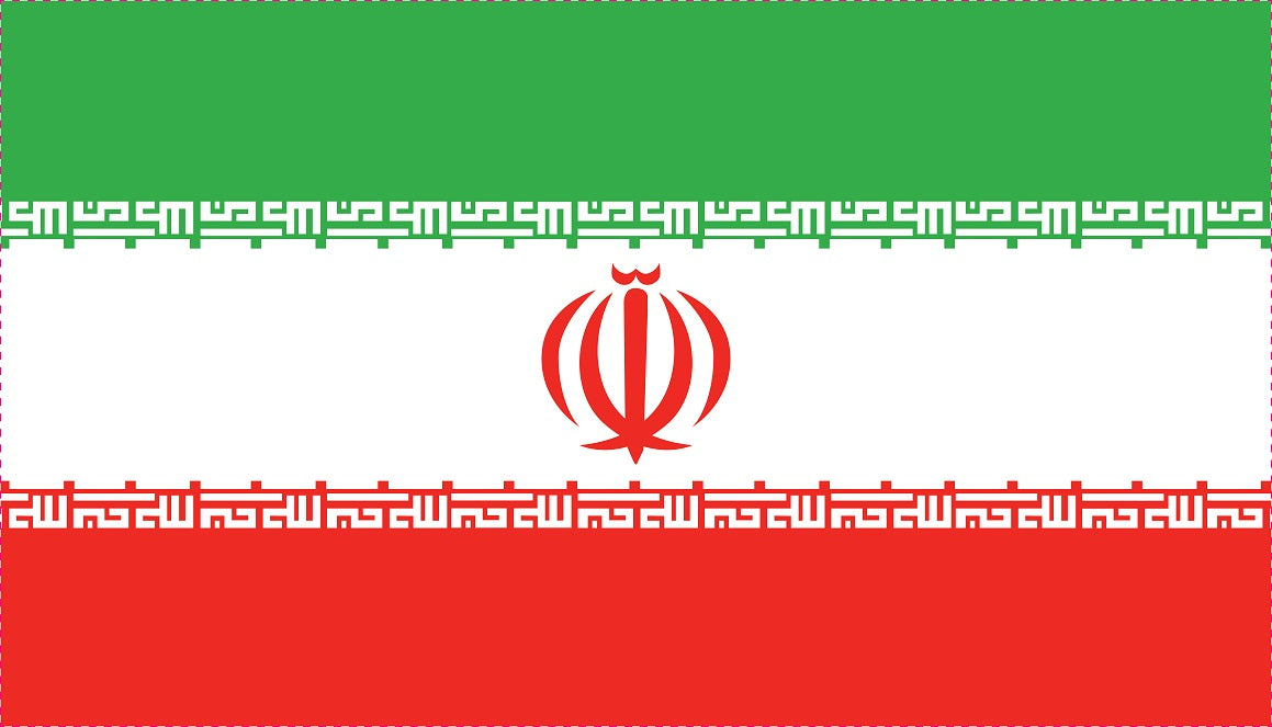 Sticker flag of Iran 5-60cm Weatherproof ES-FL-IRN