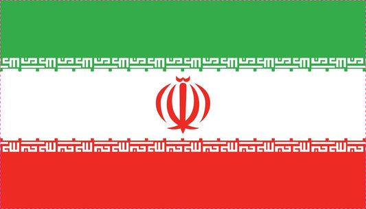 Sticker flag of Iran 5-60cm Weatherproof ES-FL-IRN