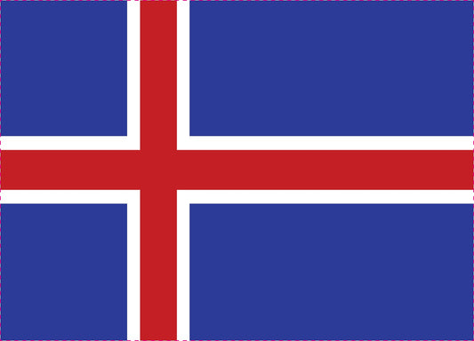 Sticker flag of Iceland 5-60cm Weatherproof ES-FL-ISL