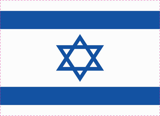 Sticker flag of Israel 5-60cm Weatherproof ES-FL-ISR