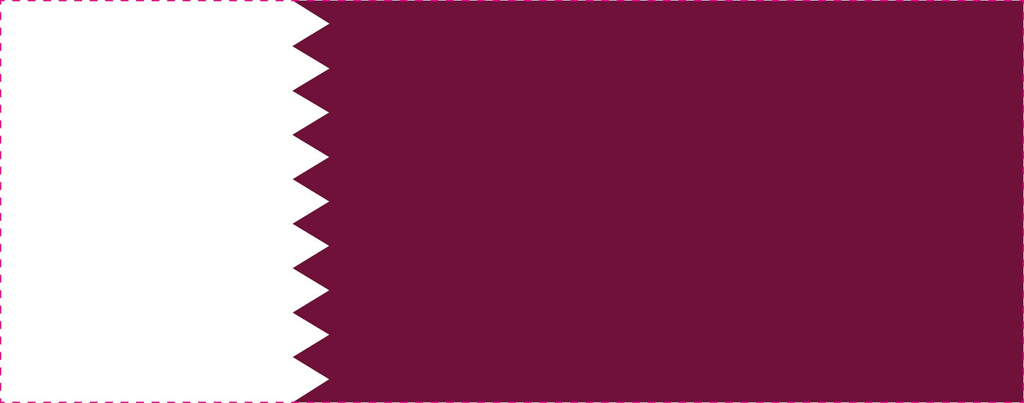 Sticker flag of Qatar 5-60cm Weatherproof ES-FL-KAT