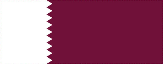 Sticker flag of Qatar 5-60cm Weatherproof ES-FL-KAT