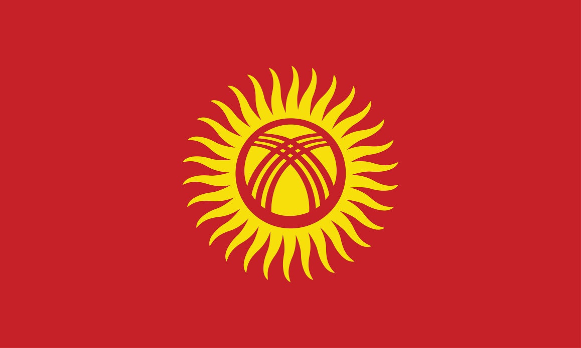 Sticker flag of Kyrgyzstan 5-60cm Weatherproof ES-FL-KIR