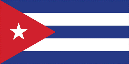 Sticker flag of Cuba 5-60cm Weatherproof ES-FL-KUB