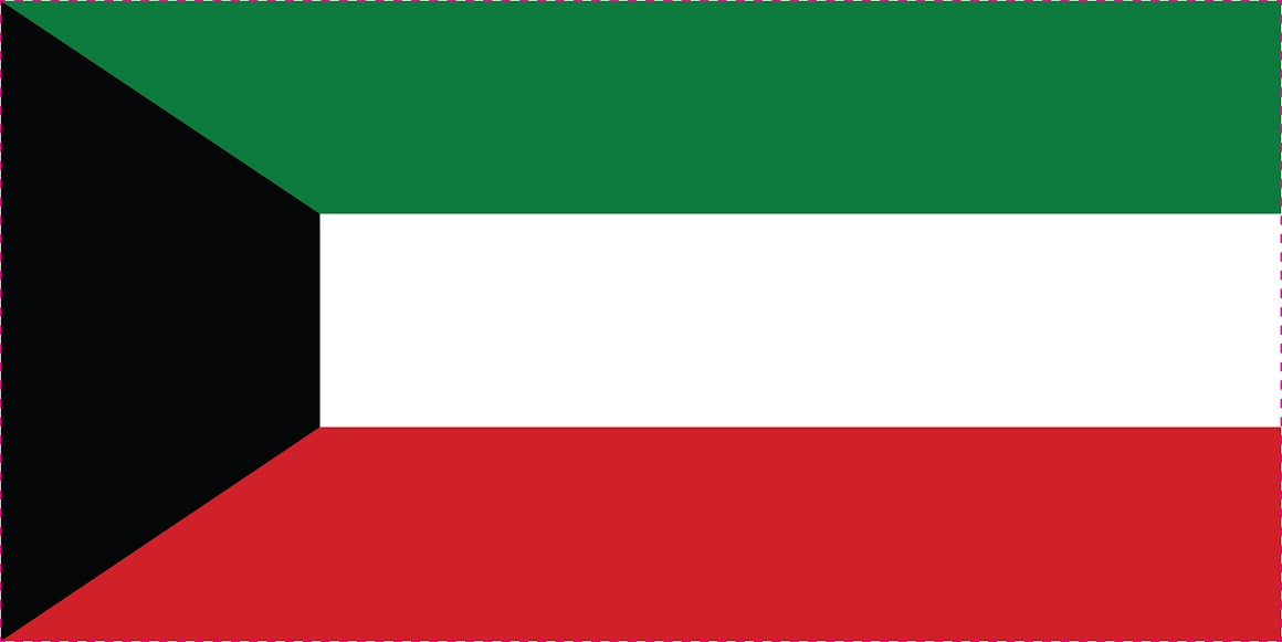 Sticker flag of Kuwait 5-60cm Weatherproof ES-FL-KUW