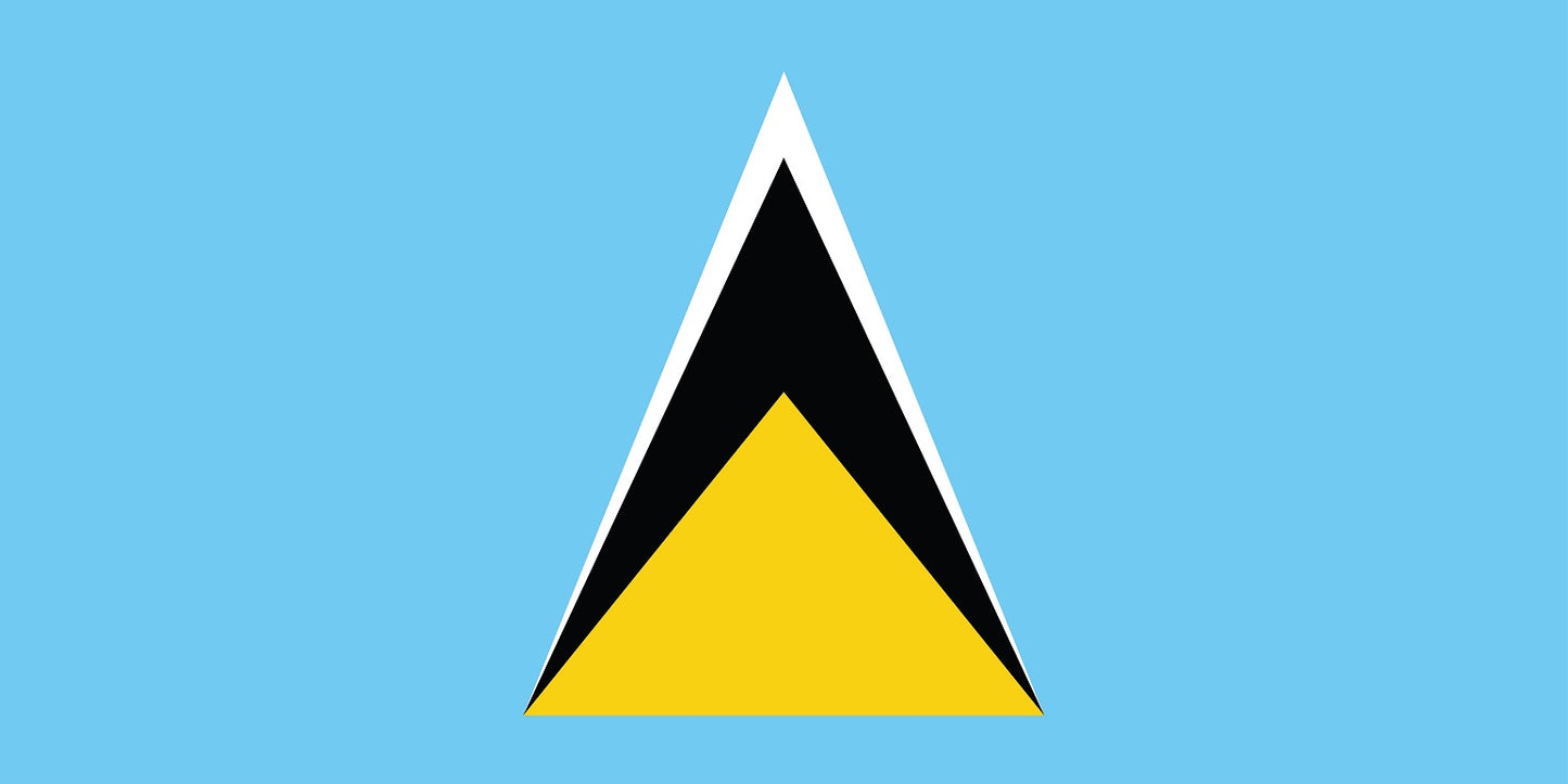 Sticker flag of Saint Lucia 5-60cm Weatherproof ES-FL-LCA