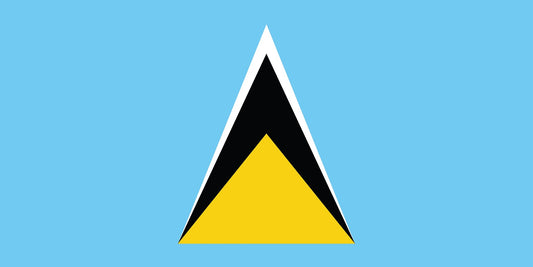 Sticker flag of Saint Lucia 5-60cm Weatherproof ES-FL-LCA