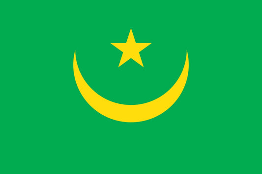 Sticker flag of Mauritania 5-60cm Weatherproof ES-FL-MAU