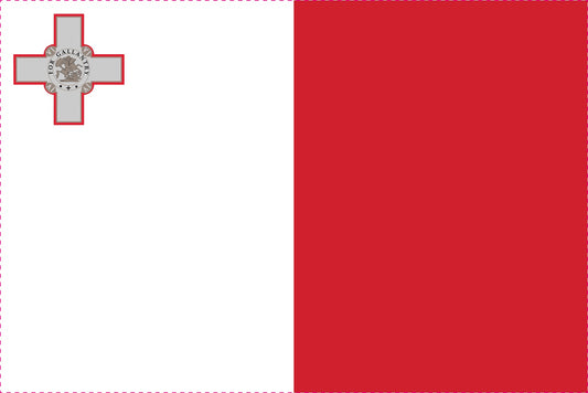 Sticker flag of Malta 5-60cm Weatherproof ES-FL-MLT