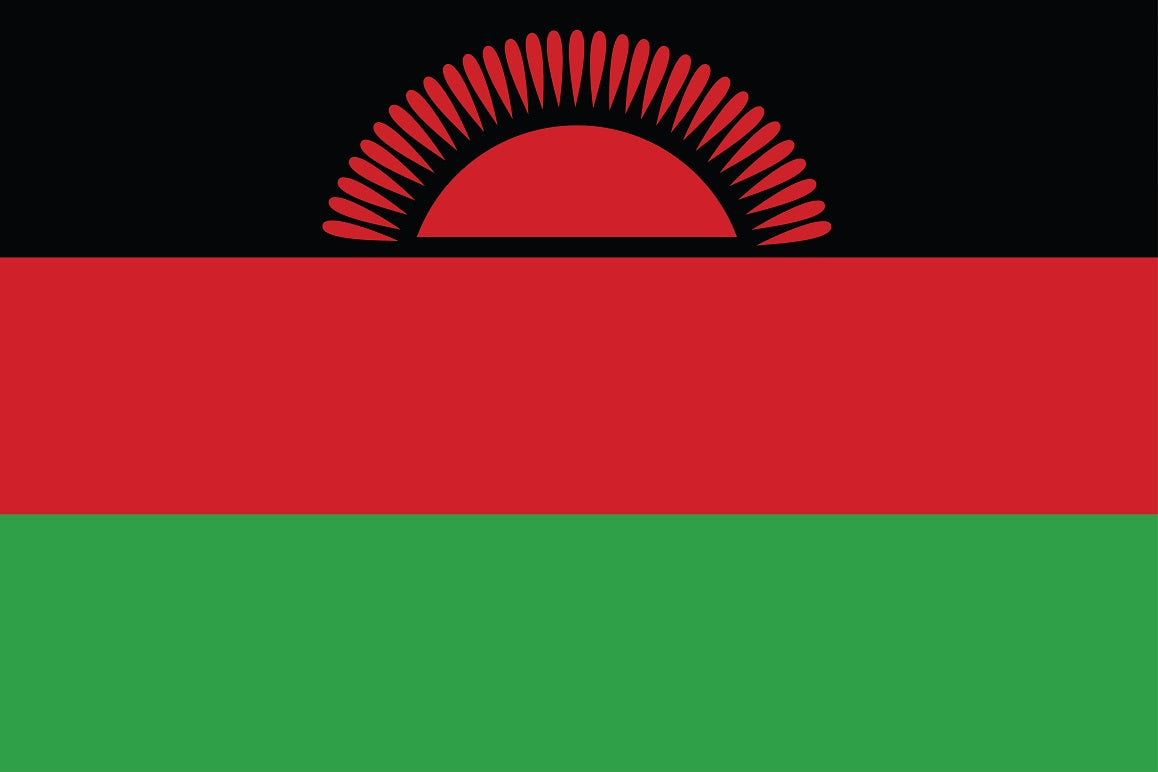 Sticker flag of Malawi 5-60cm Weatherproof ES-FL-MLW