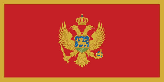 Sticker flag of Montenegro 5-60cm Weatherproof ES-FL-MNE