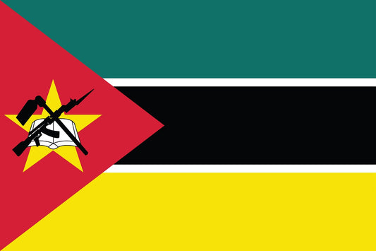 Sticker flag of Mozambique 5-60cm Weatherproof ES-FL-MSB