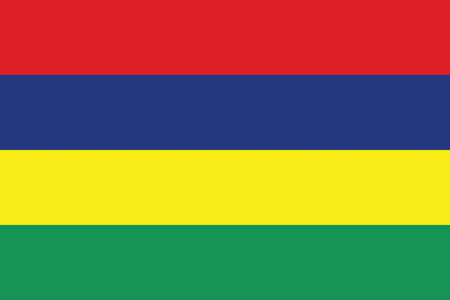 Sticker flag of Mauritius 5-60cm Weatherproof ES-FL-MUR