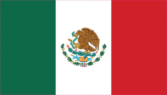 Sticker flag of Mexico 5-60cm Weatherproof ES-FL-MXK