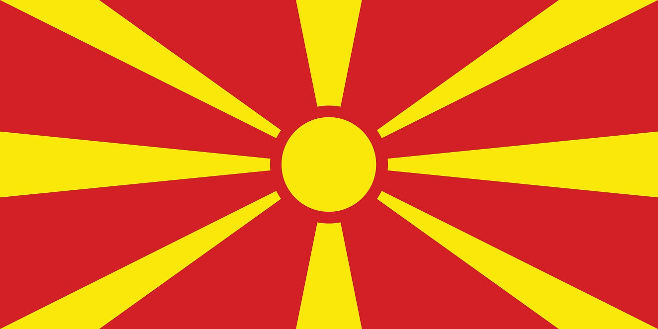 Sticker flag of Macedonia 5-60cm Weatherproof ES-FL-MZD