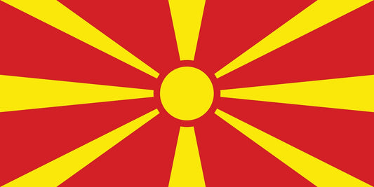 Sticker flag of Macedonia 5-60cm Weatherproof ES-FL-MZD