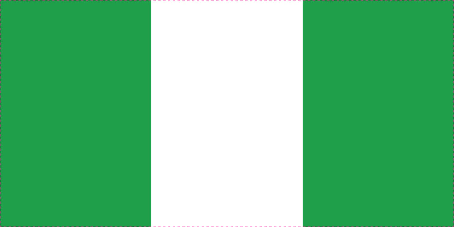 Sticker flag of Nigeria 5-60cm Weatherproof ES-FL-NGE