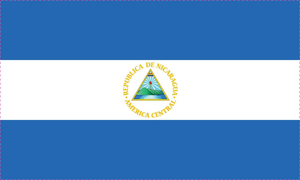 Sticker flag of Nicaragua 5-60cm Weatherproof ES-FL-NIC