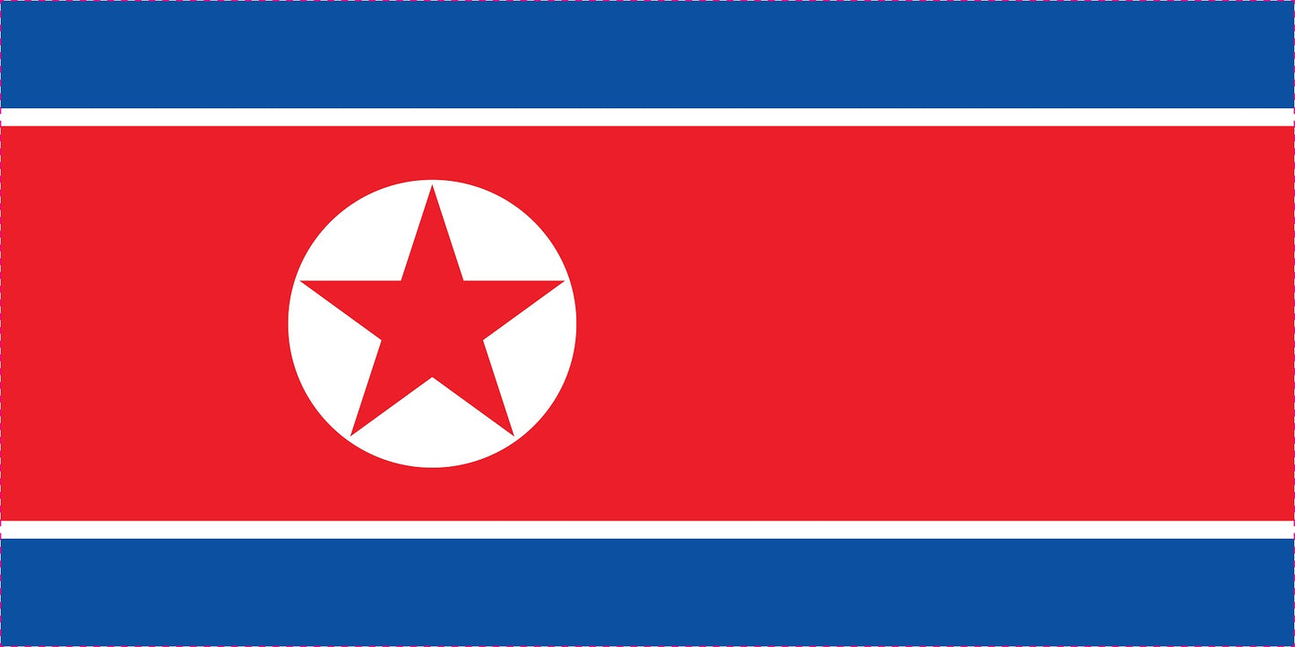 Sticker flag of North Korea 5-60cm Weatherproof ES-FL-NKO