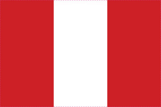 Sticker flag of Peru 5-60cm Weatherproof ES-FL-PRU