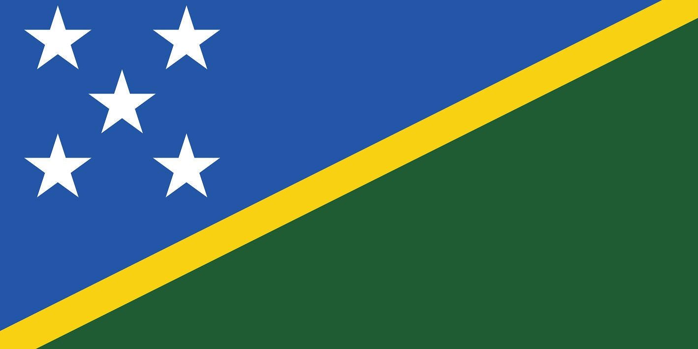 Sticker flag of Solomon Islands 5-60cm Weatherproof ES-FL-SAL