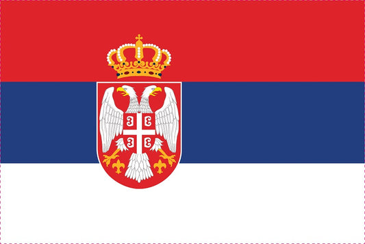 Sticker flag of Serbia 5-60cm Weatherproof ES-FL-SER