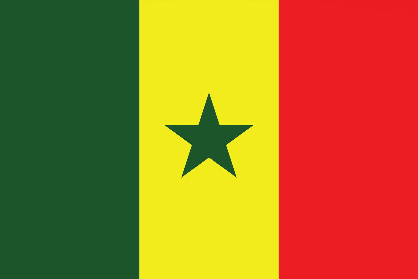 Sticker flag of Senegal 5-60cm Weatherproof ES-FL-SGL