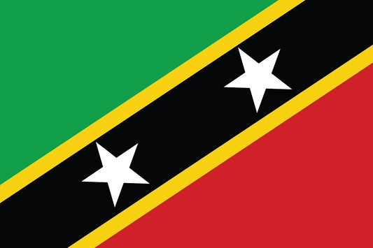 Sticker flag of St. Louis Kitts and Nevis 5-60cm Weatherproof ES-FL-SKN