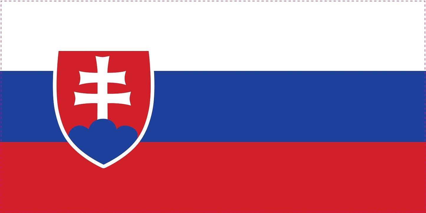 Sticker flag of Slovakia 5-60cm Weatherproof ES-FL-SLW