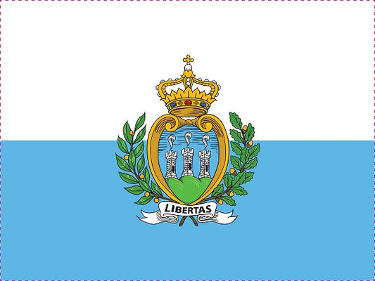 Sticker flag of San Marino 5-60cm Weatherproof ES-FL-SMR