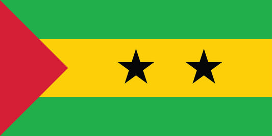 Sticker flag of Sao Tome and Principe 5-60cm Weatherproof ES-FL-STP