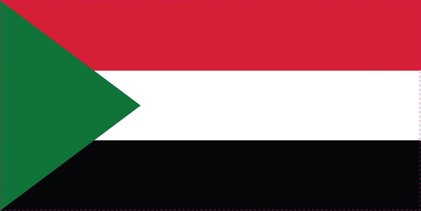 Sticker flag of Sudan 5-60cm Weatherproof ES-FL-SUD