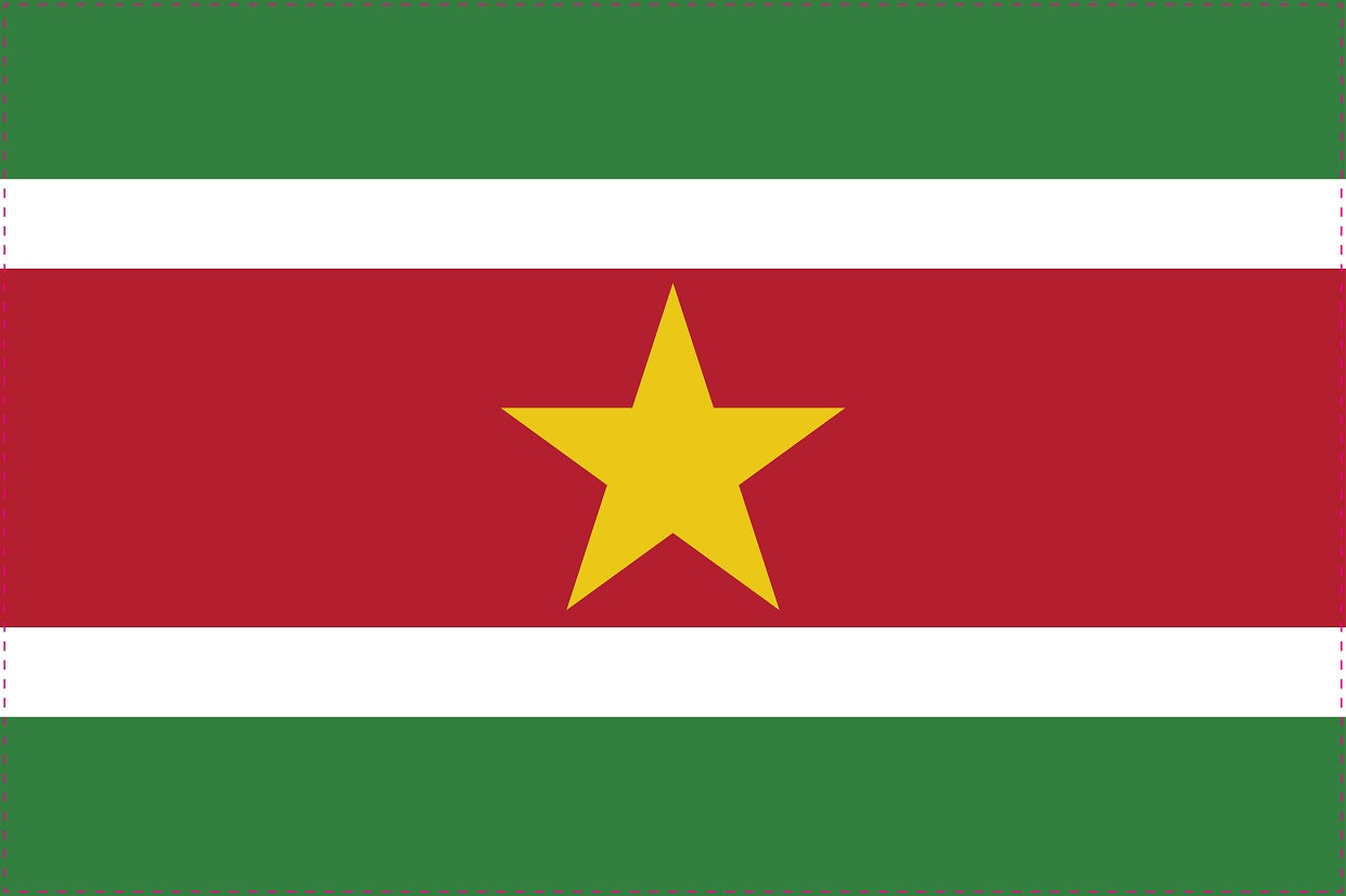 Sticker flag of Suriname 5-60cm Weatherproof ES-FL-SUR