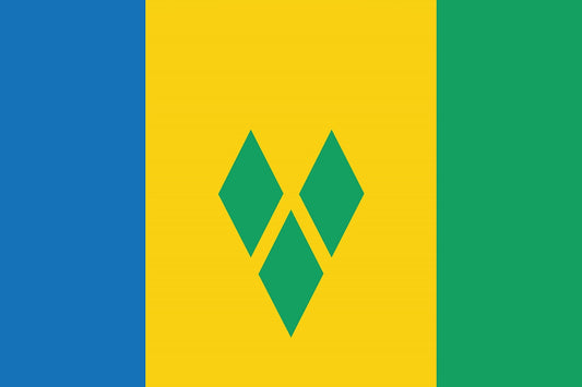 Sticker flag of St. Louis Vincent in the Grenadines 5-60cm Weatherproof ES-FL-SVN