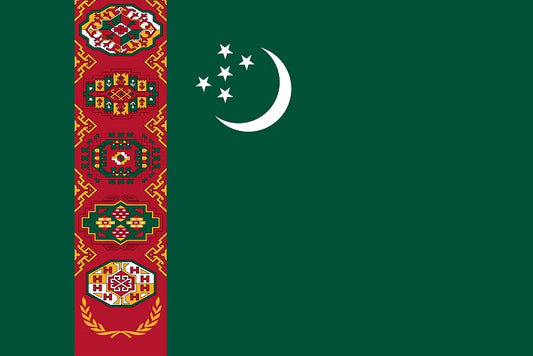 Sticker flag of Turkmenistan 5-60cm Weatherproof ES-FL-TUR