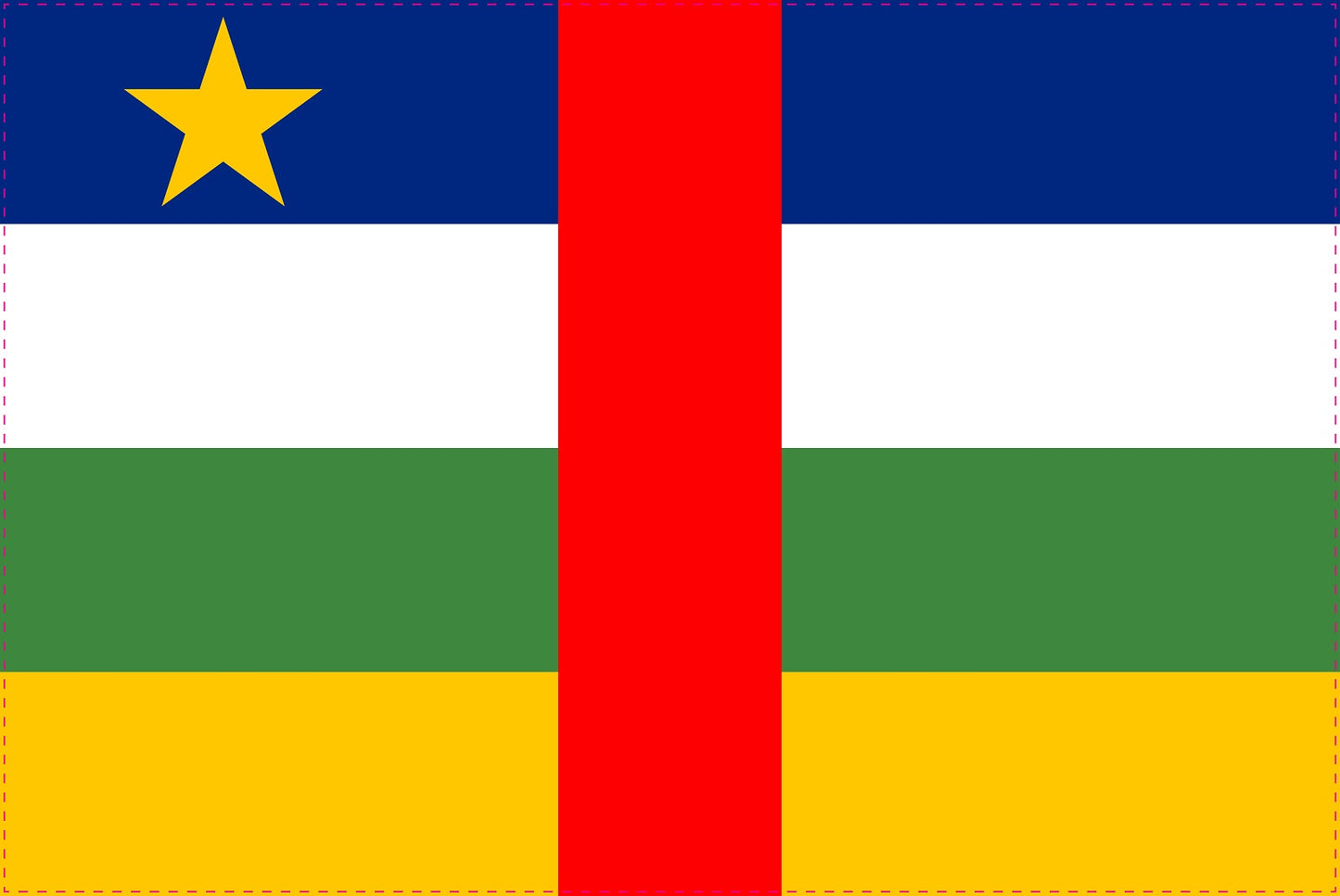 Sticker flag of Central African Republic 5-60cm Weatherproof ES-FL-ZEA