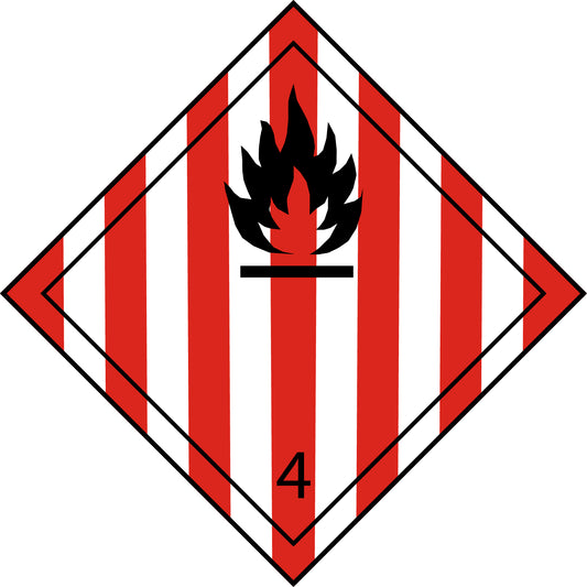 100 Dangerous Goods Labels "LH-GG-04-01" 5x5cm or 10x10 cm made of paper or plastic LH-GG-04-01