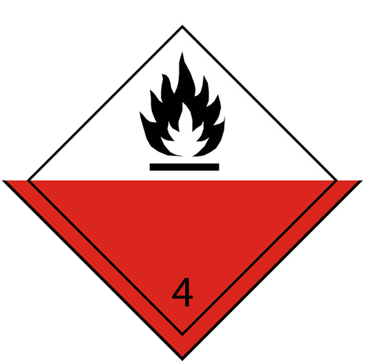 100 Dangerous Goods Labels "LH-GG-04-03" 5x5cm or 10x10 cm made of paper or plastic LH-GG-04-03